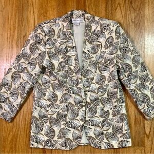 Evan Picone Women’s Vintage 1980s Seashell Blazer Size 10 She’ll Seekers Jacket